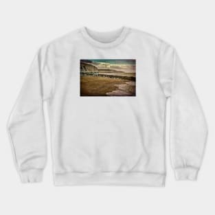 The Beach and Cliffs at Rottingdean Crewneck Sweatshirt